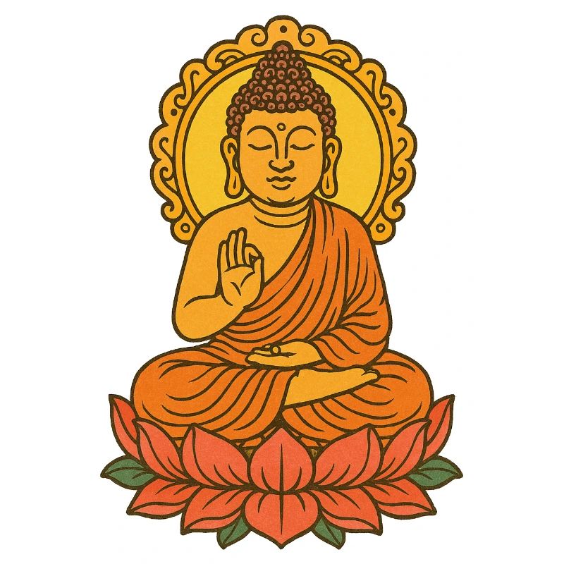 Meditatives Buddha-auf-Lotus-Design