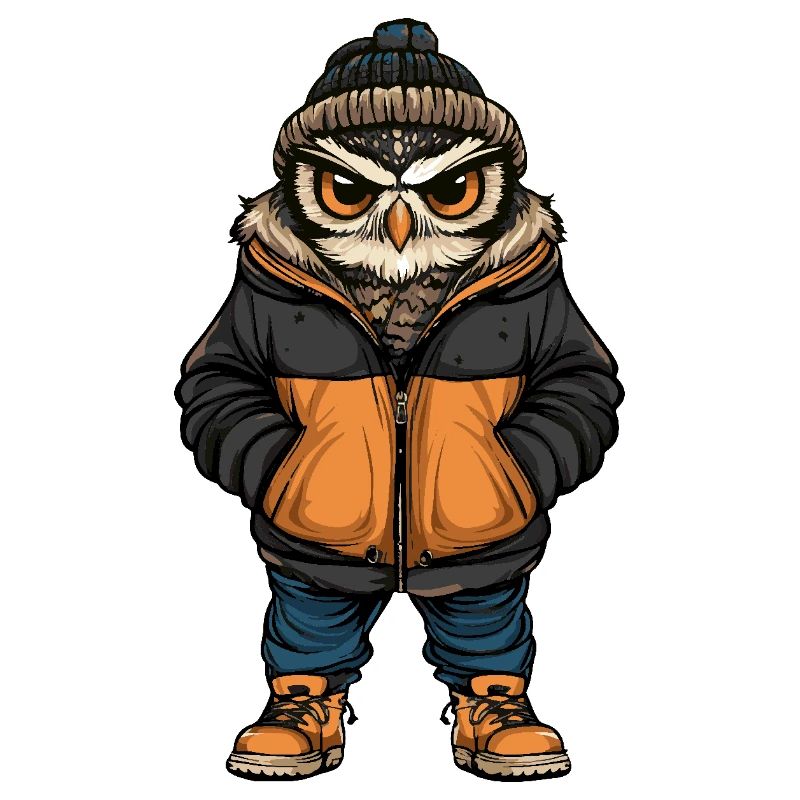 Owl Funny Winter