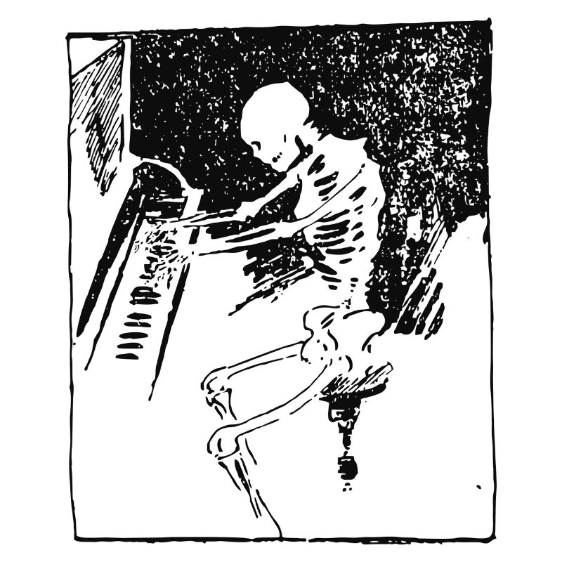Skelett Klavier