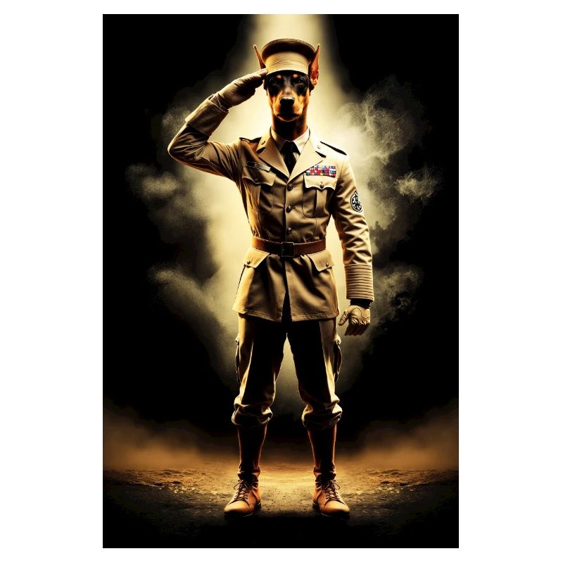 Doberman humanoïde militaire