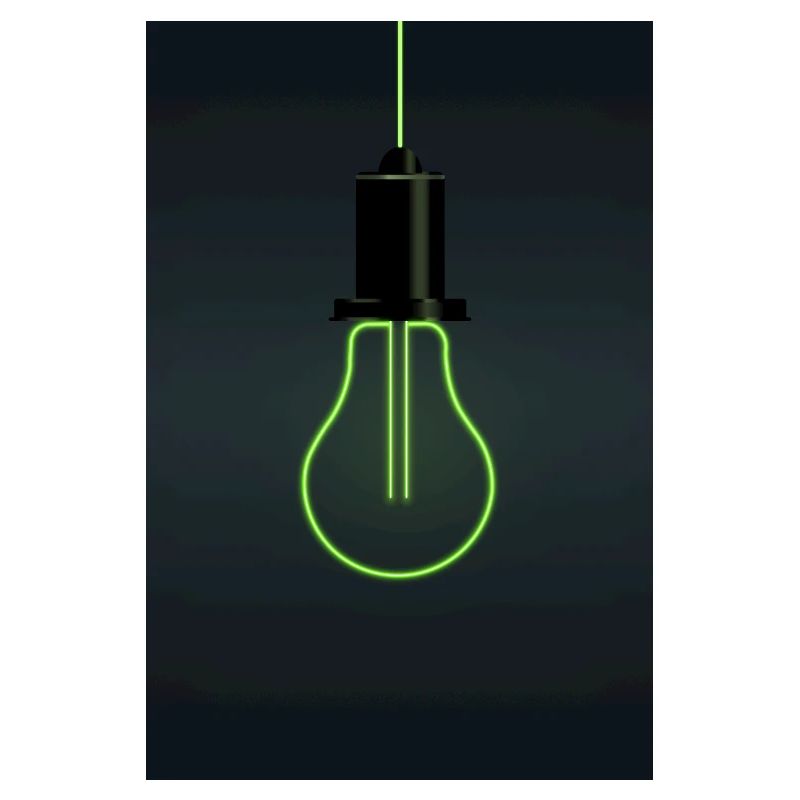 Neon Light Bulb – Minimalist Idea Design