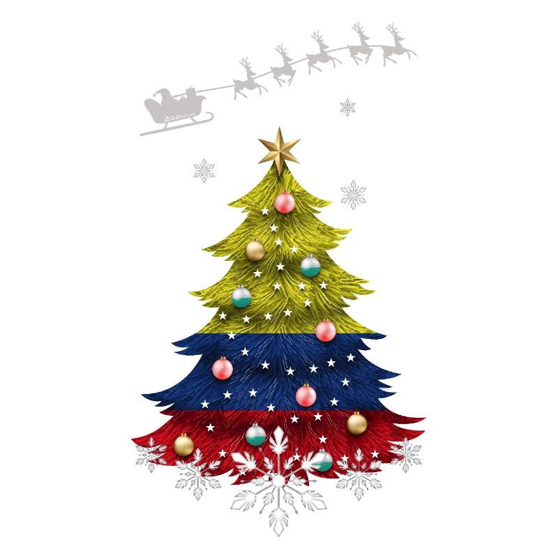 Sapin de Noël avec drapeau de la Colombie