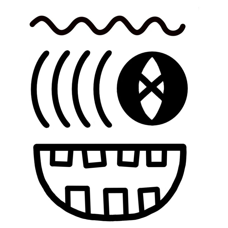 Visage de monstre ondulé