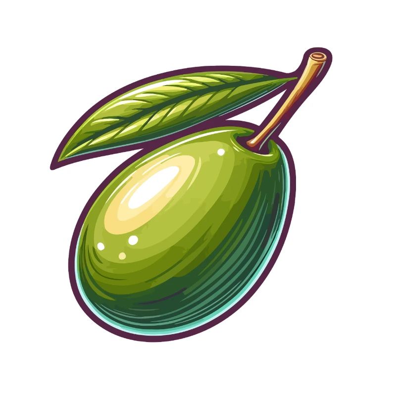 Olivenillustration detailliert