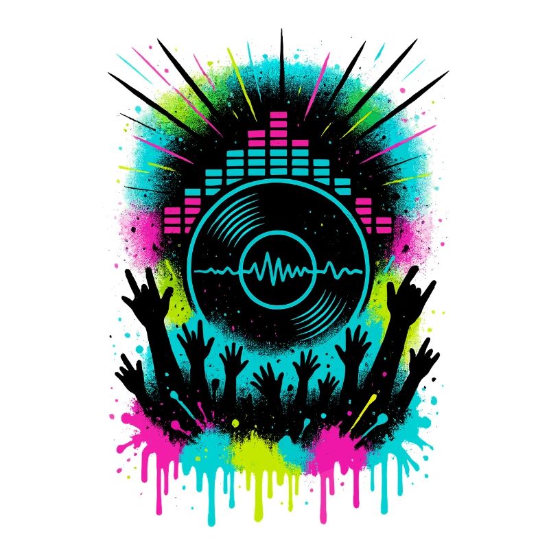 Festival de musique Audience Equalizer Vinyle Wave