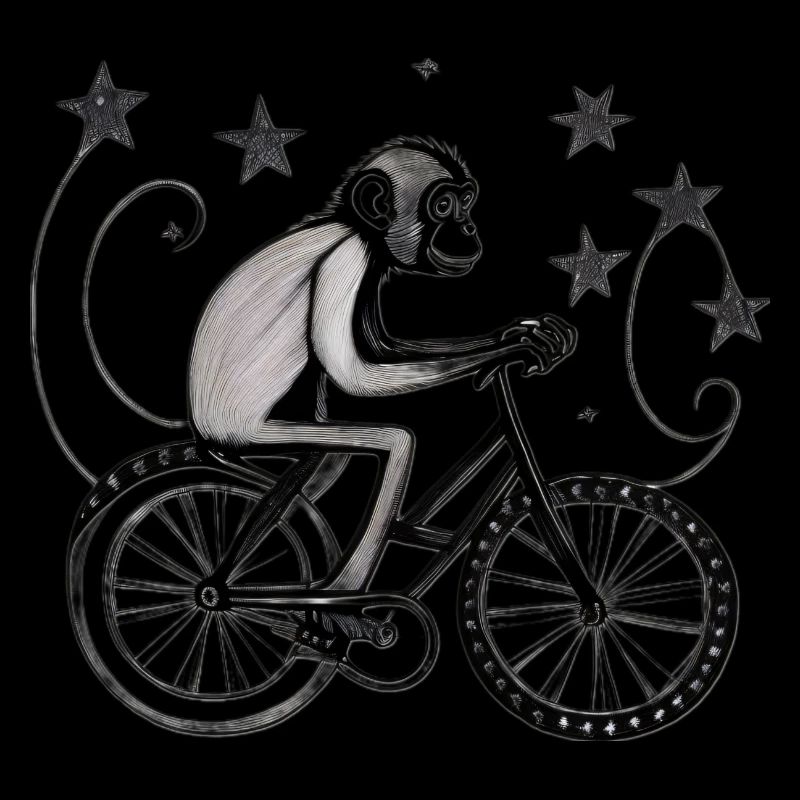 Singe sur le vélo
