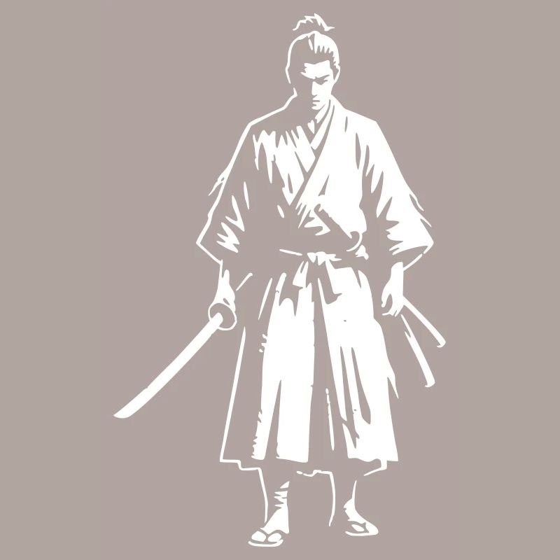 Samurai Two Swords Master Vector