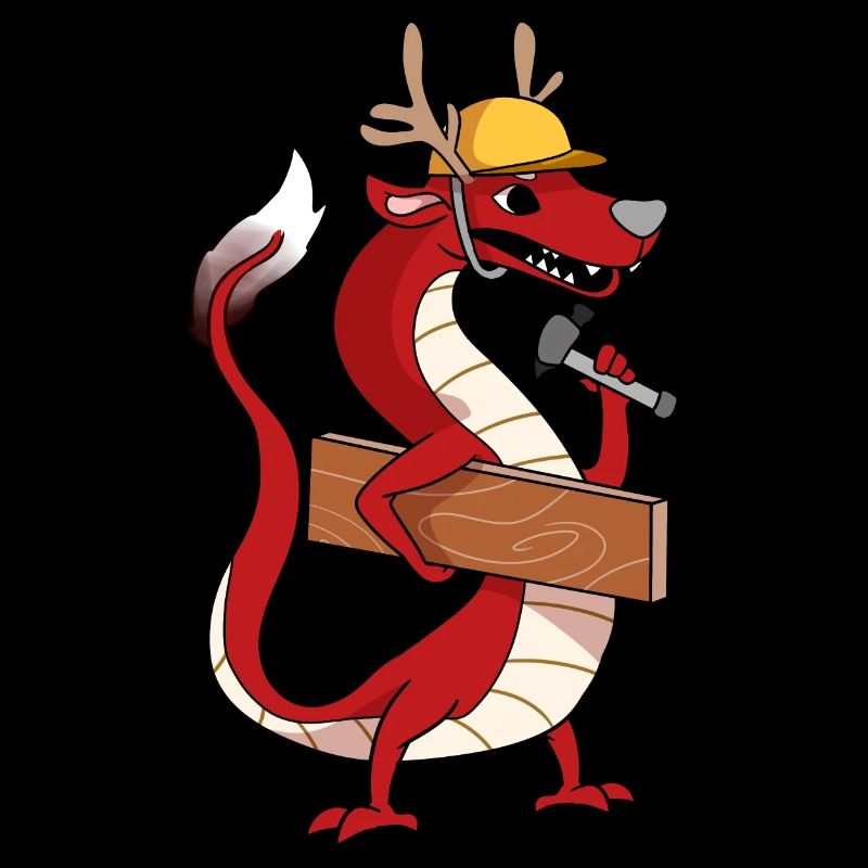 chinesischer Drache bei der Arbeit