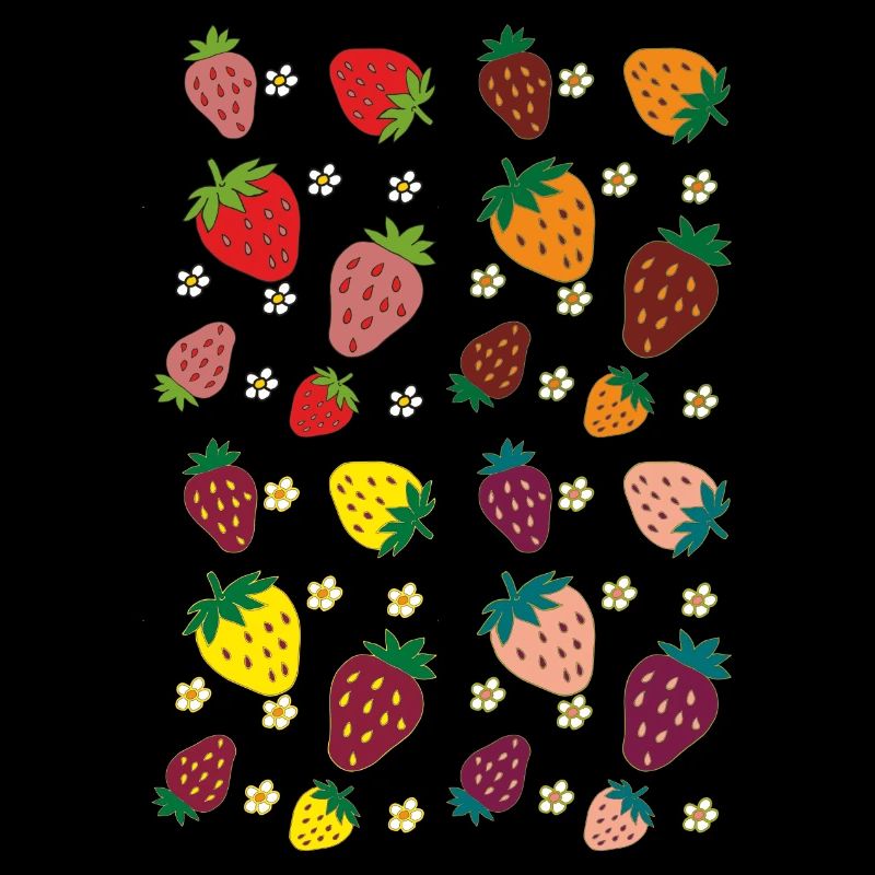 Fraises colorées