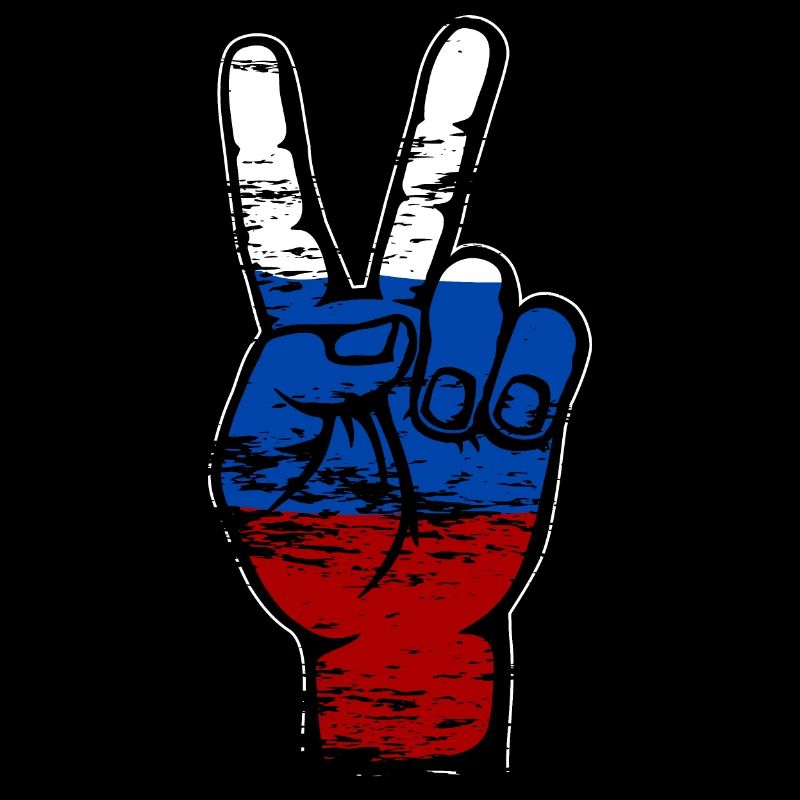 Symbole de victoire de la paix du drapeau de la Russie utilisé