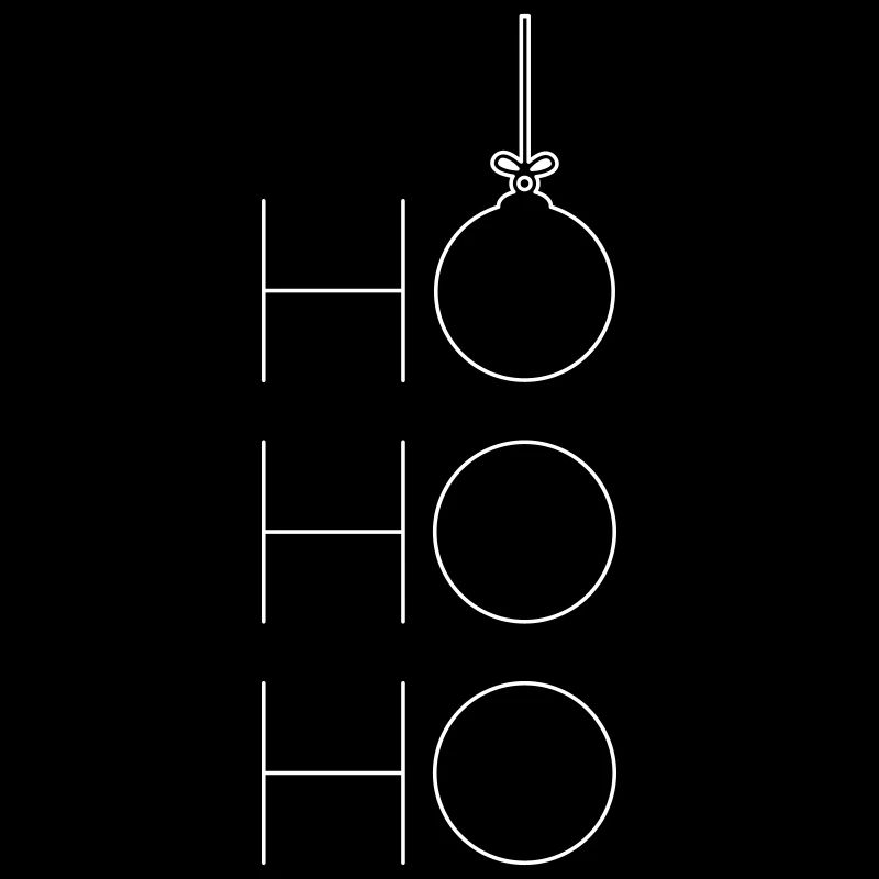 Hohoho avec boule de Noël – Noël