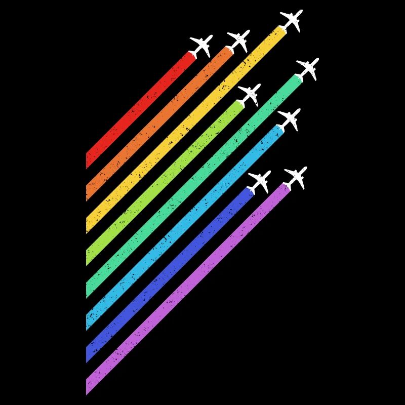 Regenbogen LGBT Flieger Flugzeug Pilot