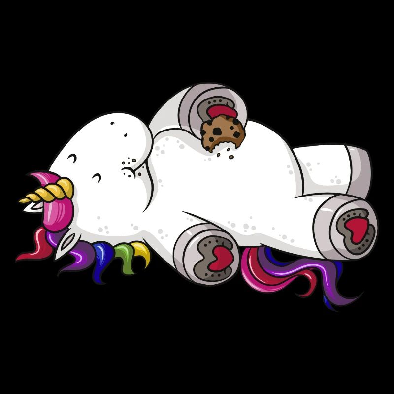 Munching comic Unicorn rainbow