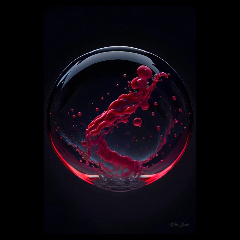 Nuages dans une bulle rouge 2