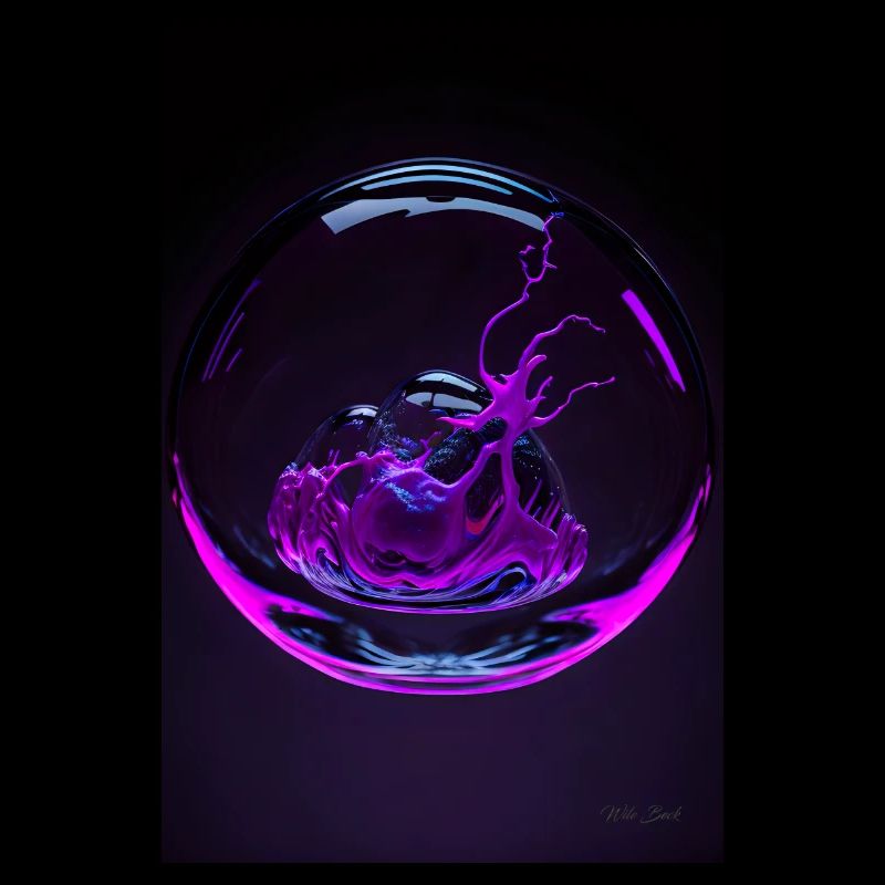 Kaos in einer Blase magenta 2