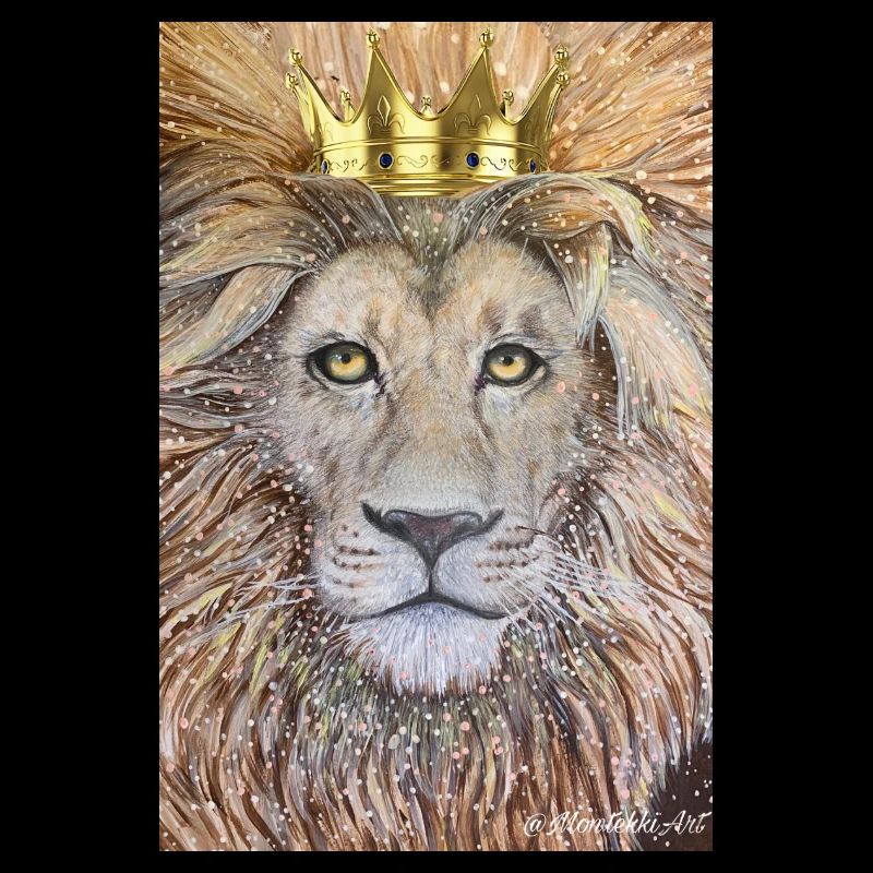 Der König. Löwe mit Krone