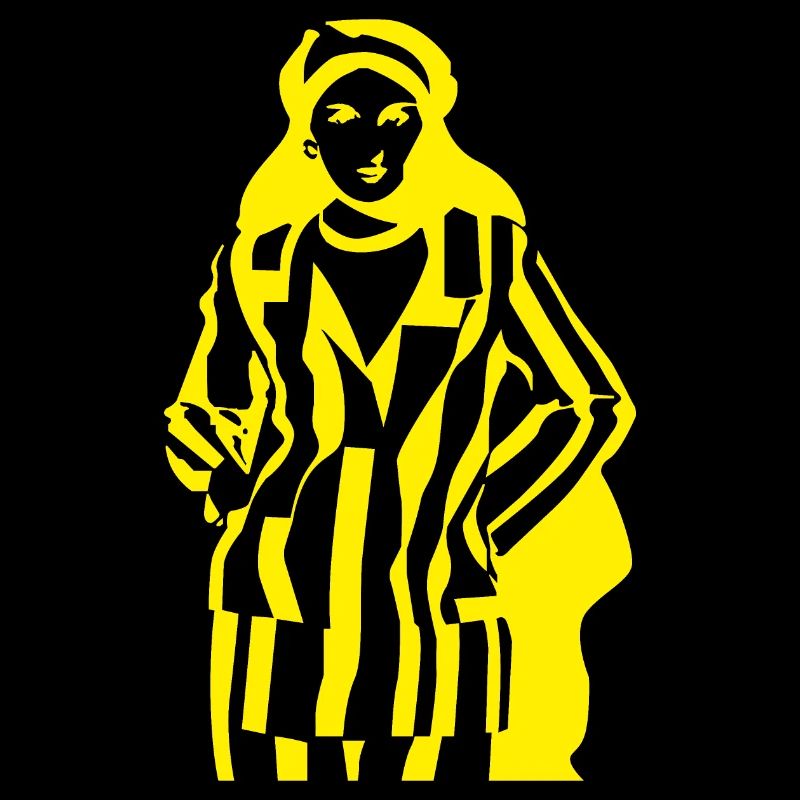 Gelb-Schwarze Frau