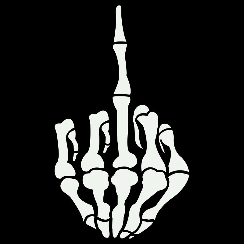skull mittelfinger