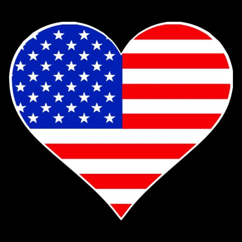 American Flag Heart