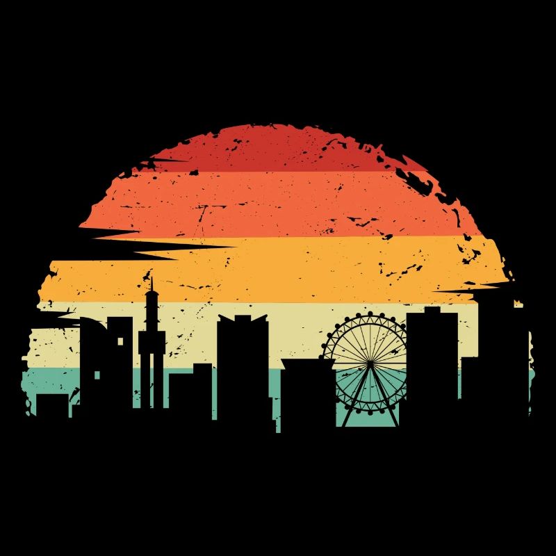 Sunset Skyline Farbverlauf