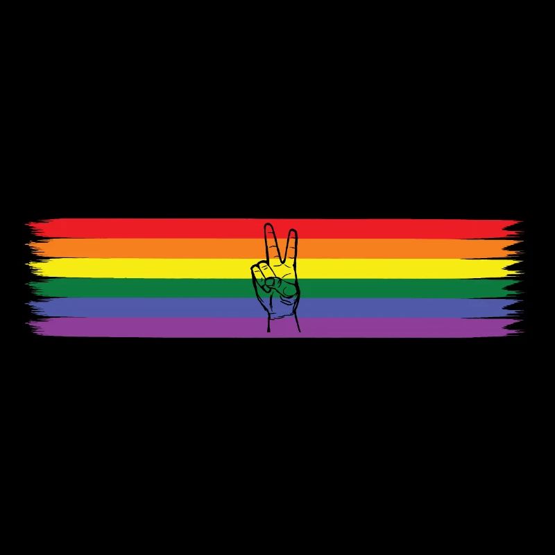 Peace Design mit Regenbogenfahne - LGBT