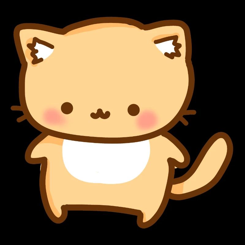 mignon chat orange - style kawaii