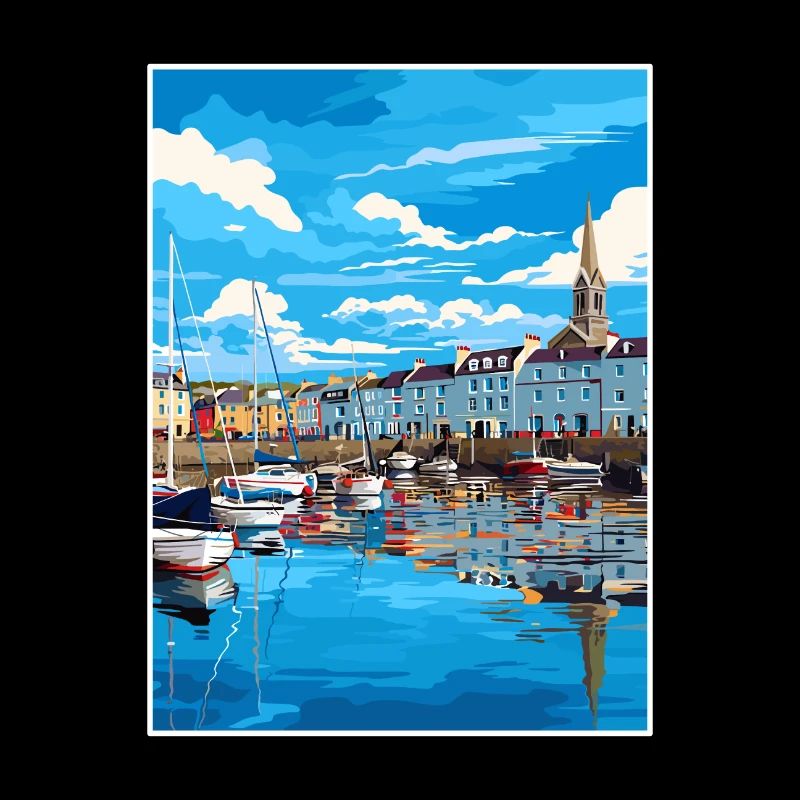 Padstow Harbour Padstowwall Cornouailles affiche de voyage