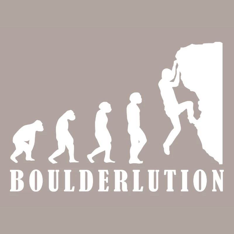 Bouldern Klettern Evolution Bergsteiger Geschenk