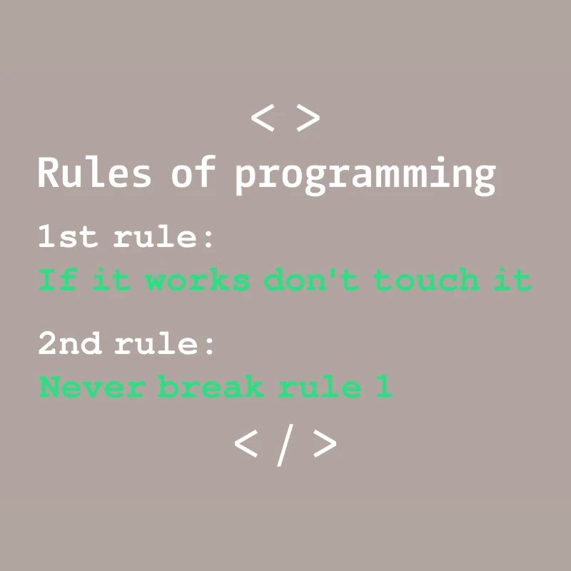 Règles de programmation