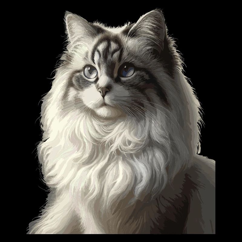 Portrait de visage de chat moelleux