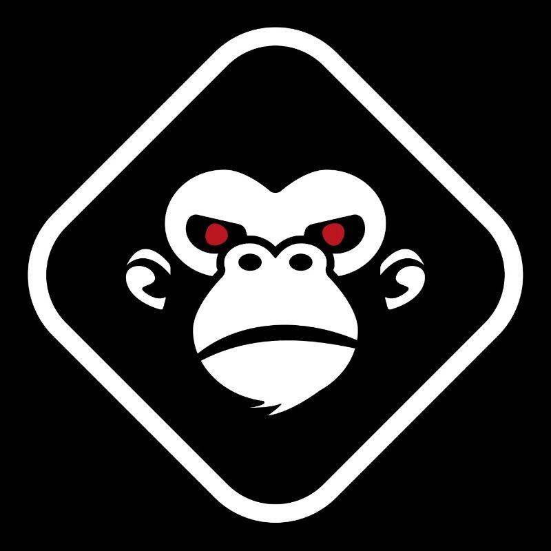 Gorilla Logo dunkler Hintergrund