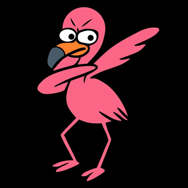 Tanzende Flamingo Dabbing 