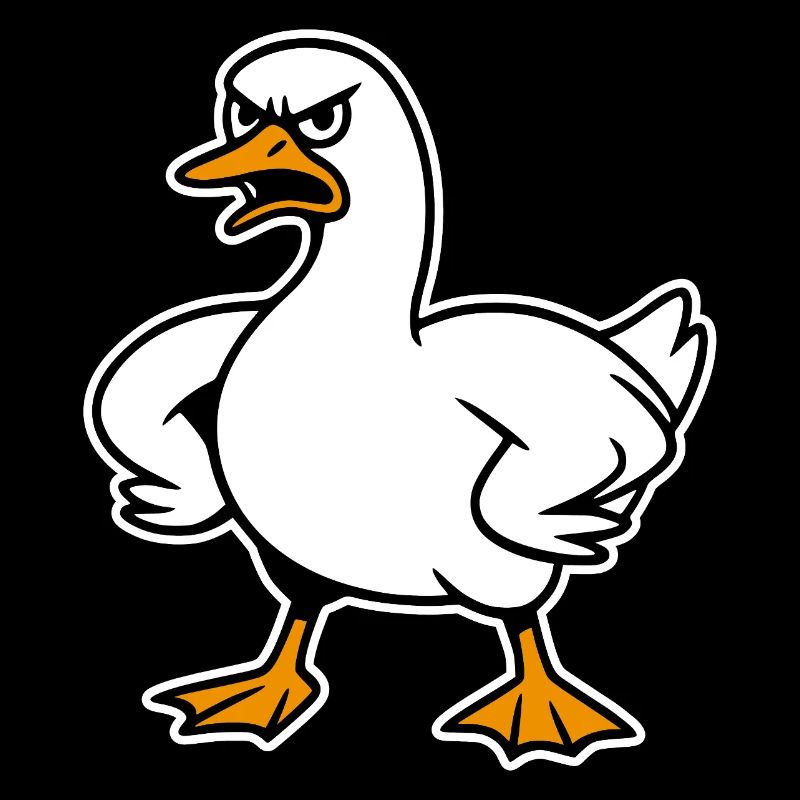 Lustige wütende Gans