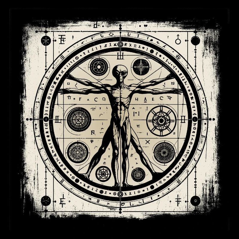UFO Ancient Alien Geometry Human Design Shirt