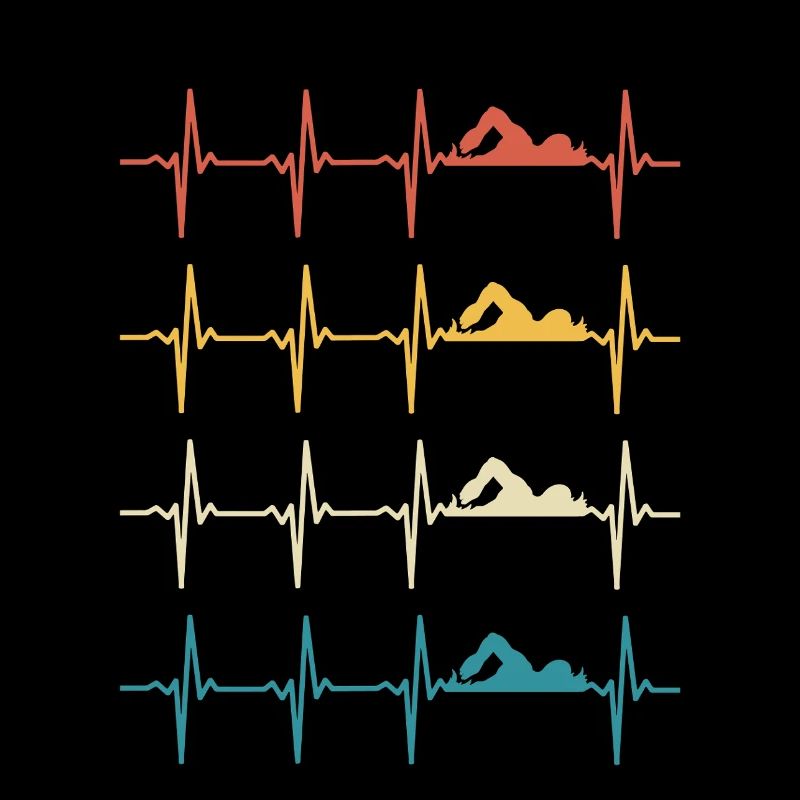 Schwimmer-Herzschlag-Schwimmen