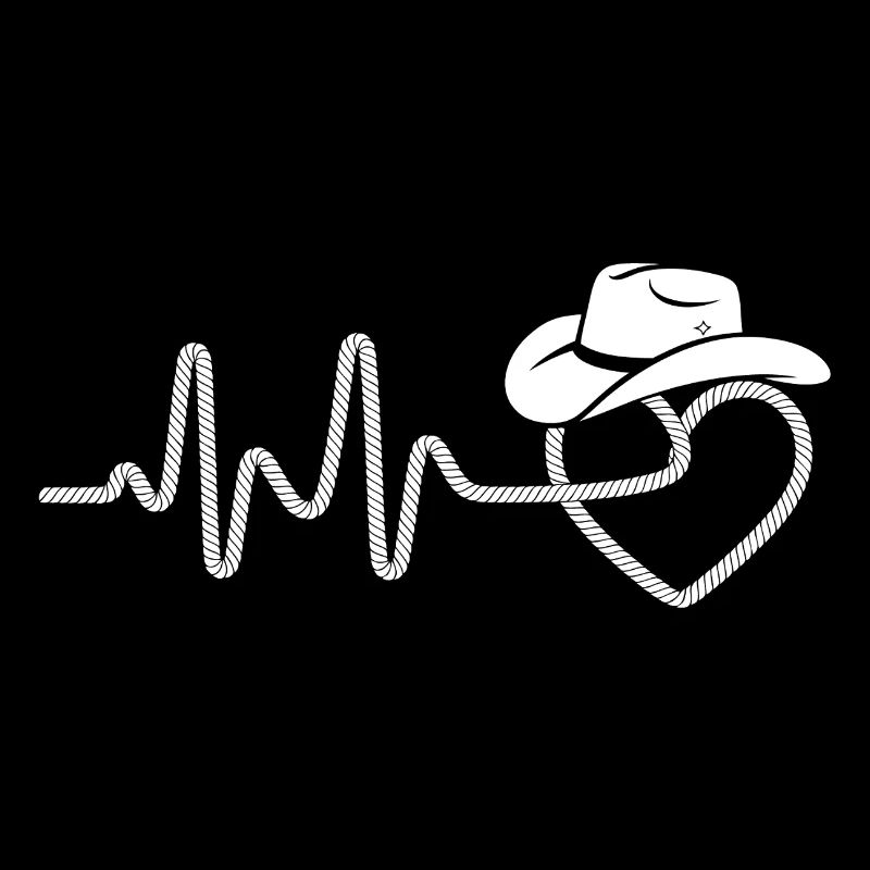 Herzschlag mit Cowboyhut