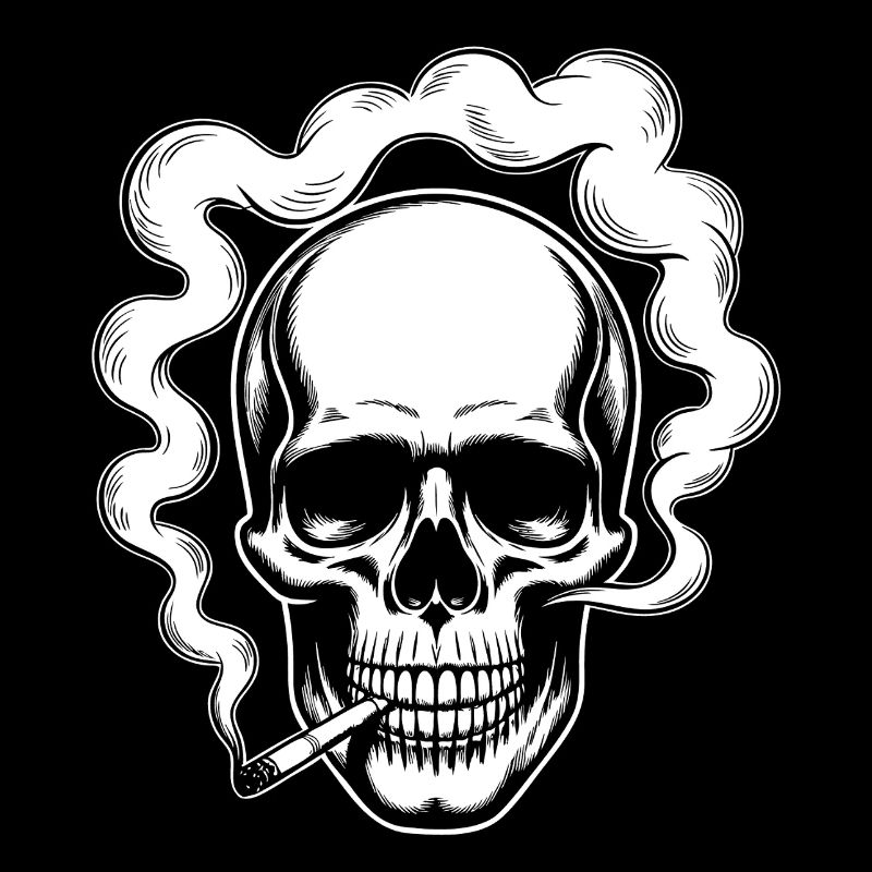 Smoking Skull Design