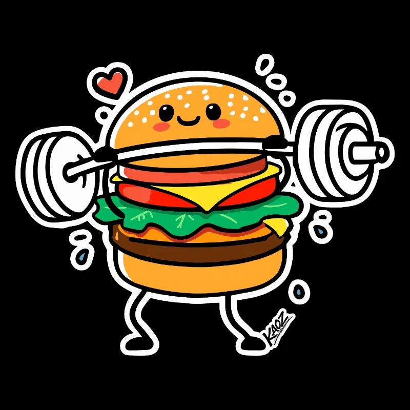 Gewichtheben-Hamburger-Held
