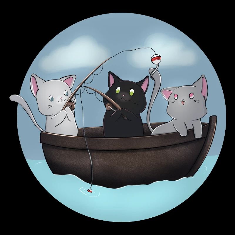 Kawaii Cats Fischerboot-Hemd