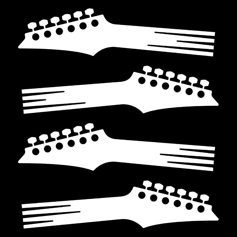 Gitarrenkopf-Silhouetten