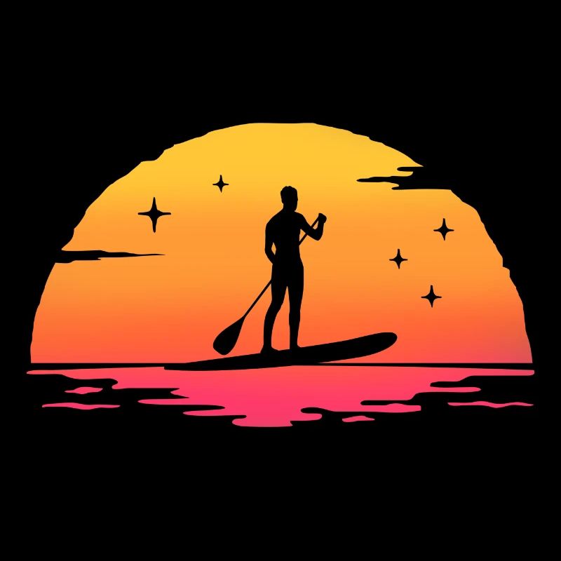Sunrise paddle board paddle surf standing paddle