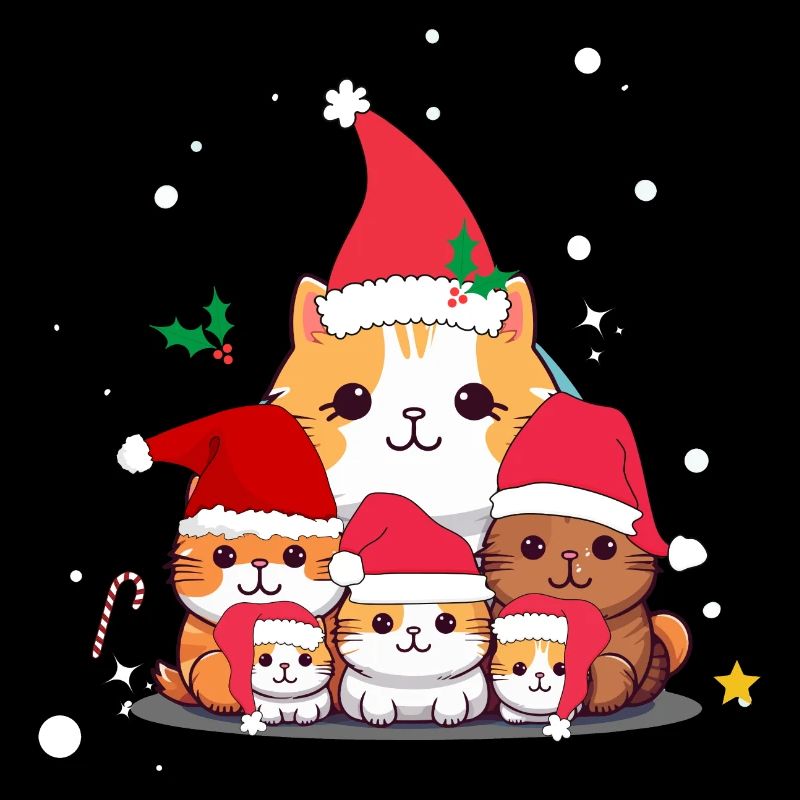 Lustige Weihnachtskatzen