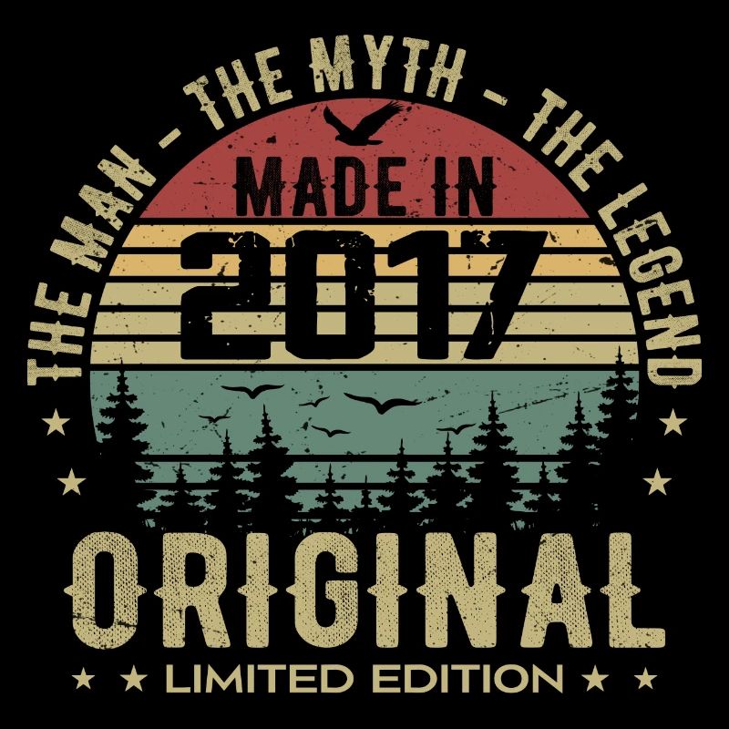 Original 2017 Retro 2017 Geburtstagsgeschenk 2017