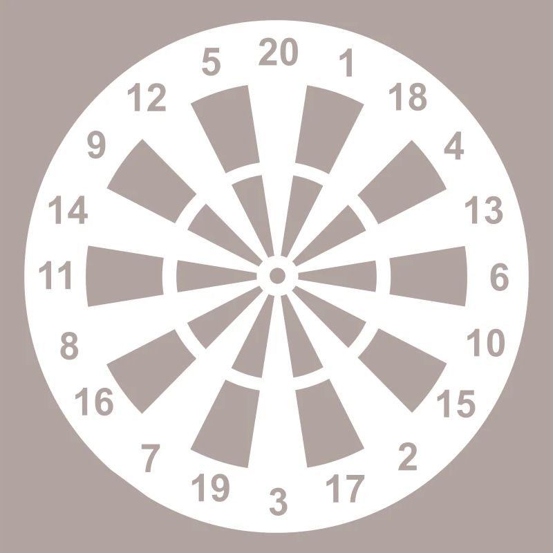 Jeu de fléchettes élégant en blanc