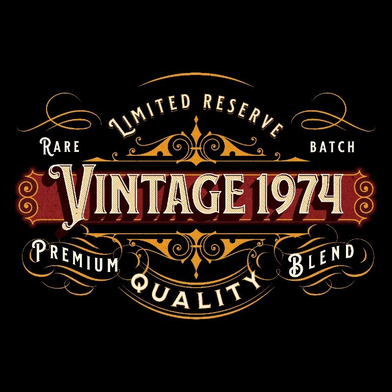 Vintage 1974 Premium Design Geschenkidee
