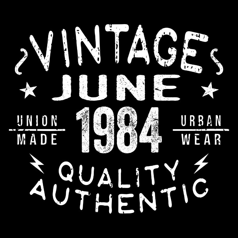 1984 Juni 1984 Jahrestag Juni 1984 Juni Geburtstag