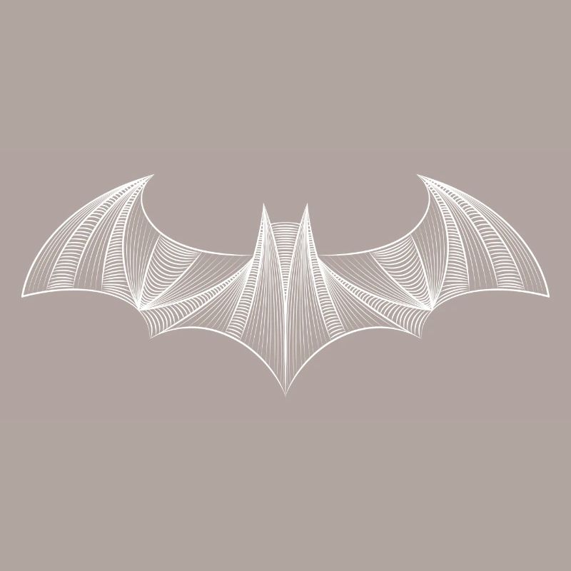Batman Logo Drawing weiß