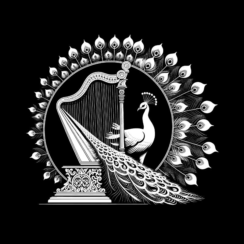 Jeu de harpe paon