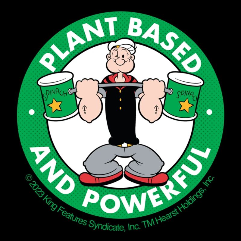 Popeye Logo Klein Plant Based And Powerful Spinach