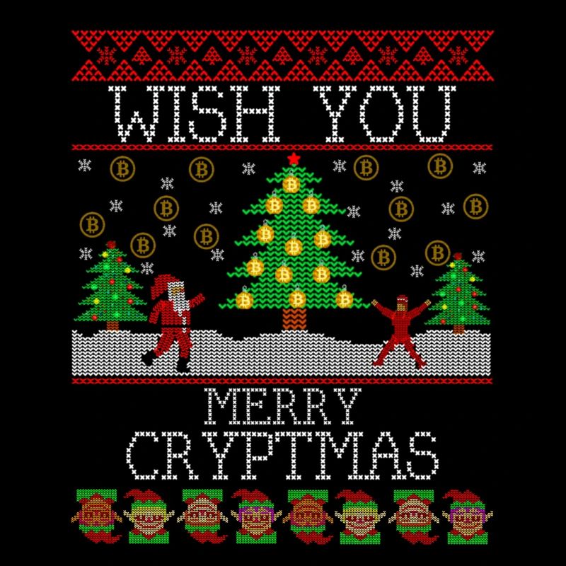 BITCOIN CHRISTMAS Great Design for Crypto Traders